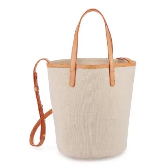 Mansur Gavriel Mini Italian Canvas Circle Bucket Bag